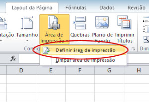 Como definir uma Área de Impressão em uma planilha do Excel?